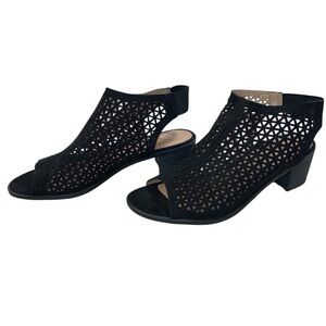 American Eagle Outfitters Black Open-Toe Block Heel Sandals